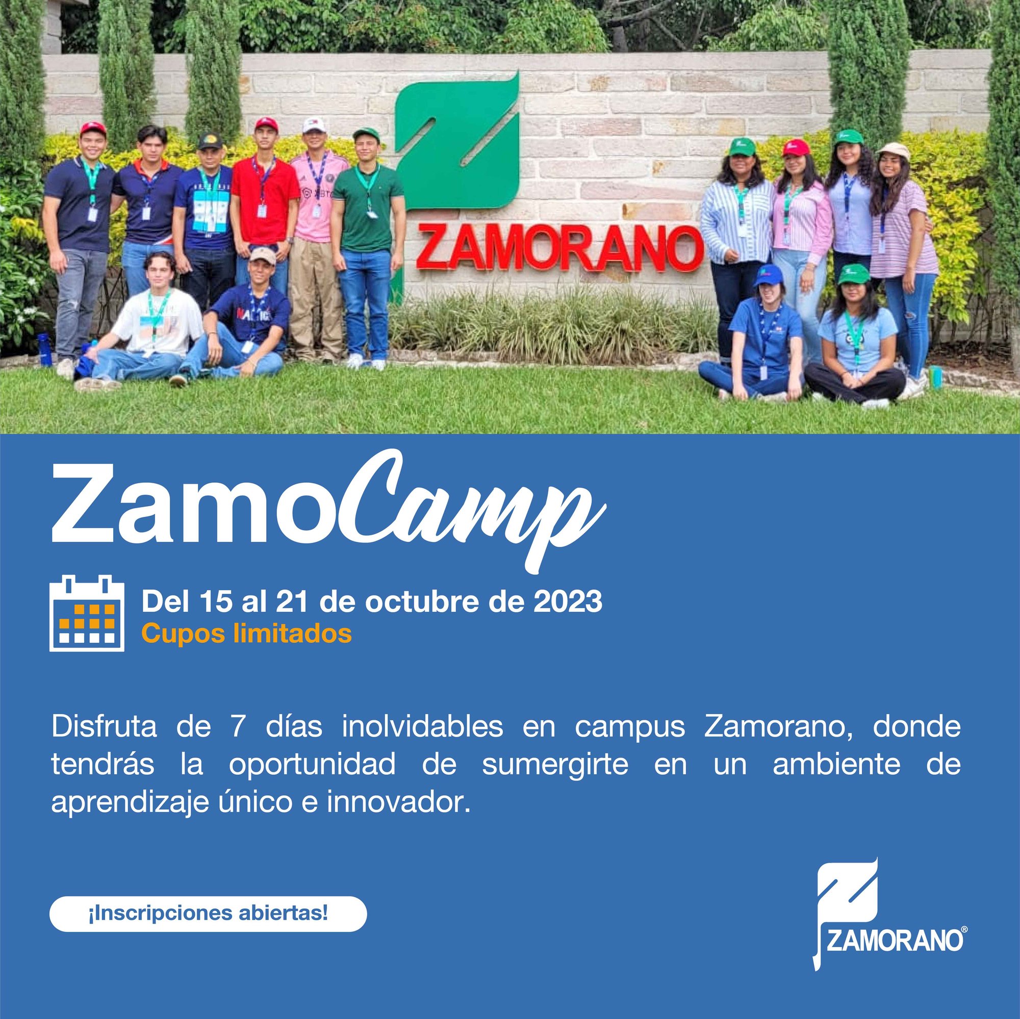 Zamo Camp - octubre-Landing page